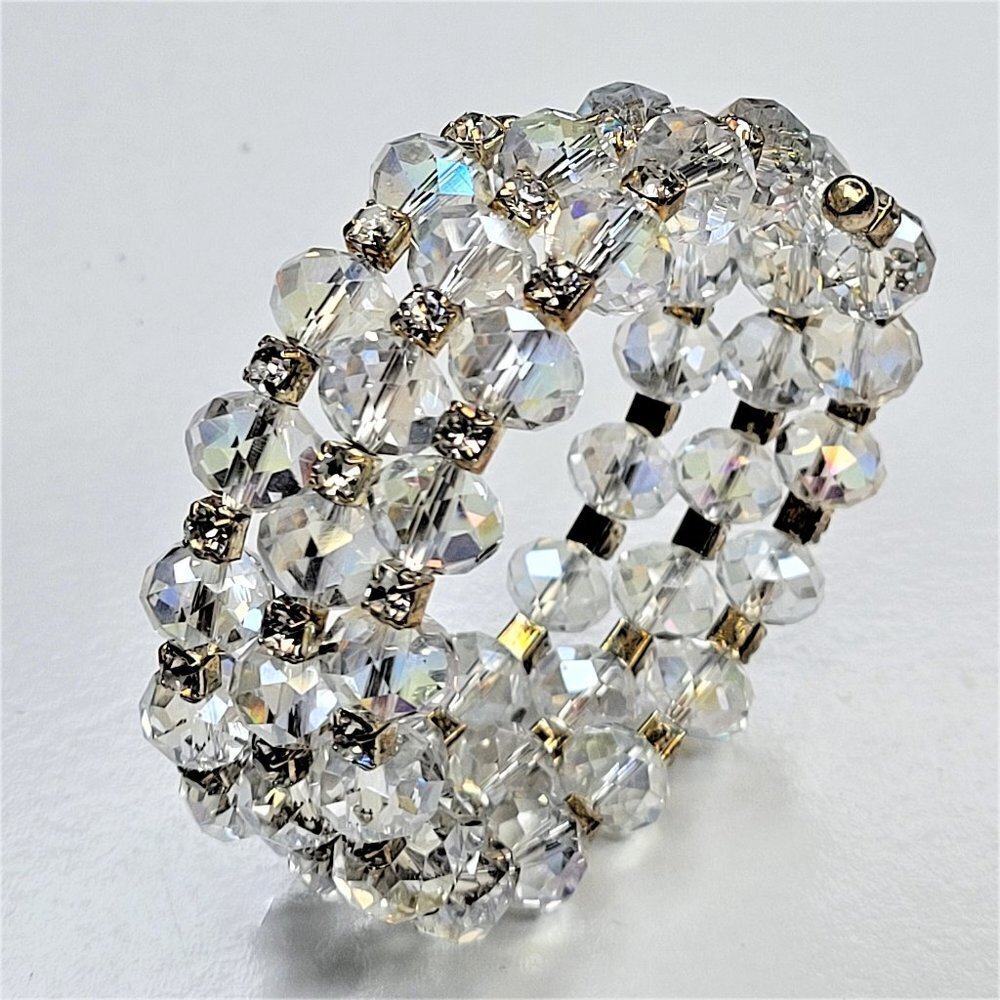 Crystal Bracelet, Glass Wrap Around Bracelet- NEW